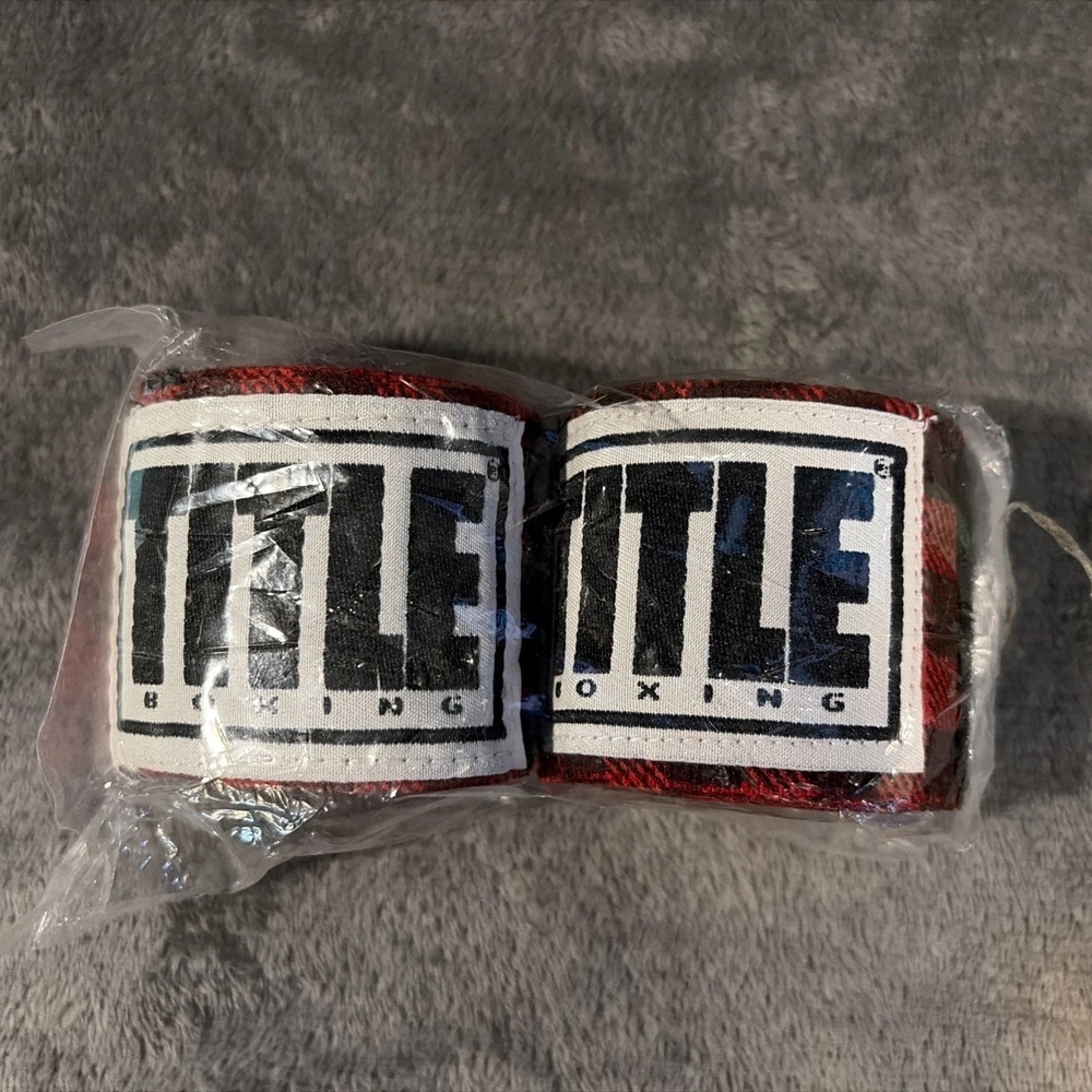 Title Boxing 180" Semi Elastic Mexican Handwraps - Black & Red Plaid